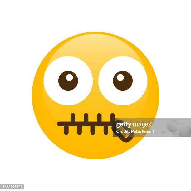 ilustrações de stock, clip art, desenhos animados e ícones de silent smiley - emoji icon. emoticon. smile. emotion. funny cartoon. social media. vector iluustration - smile