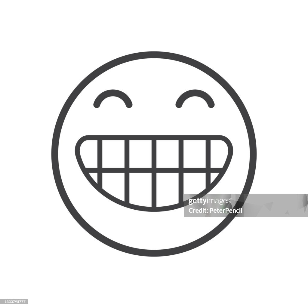 Eek Scoffer Smiley - Emoji Icon. Emoticon. Smile. Emotion. Funny Cartoon. Social Media. Vector iluustration