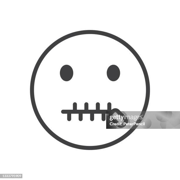 silent smiley Silent Smiley Emoji Icon Emoticon Smile Emotion Funny Cartoon