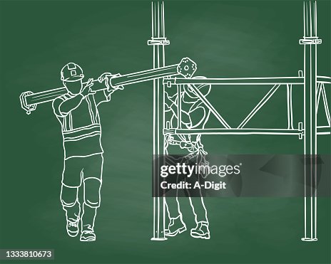 Construction Support Beams Chalkboard Construction Support Beams Chalkboard