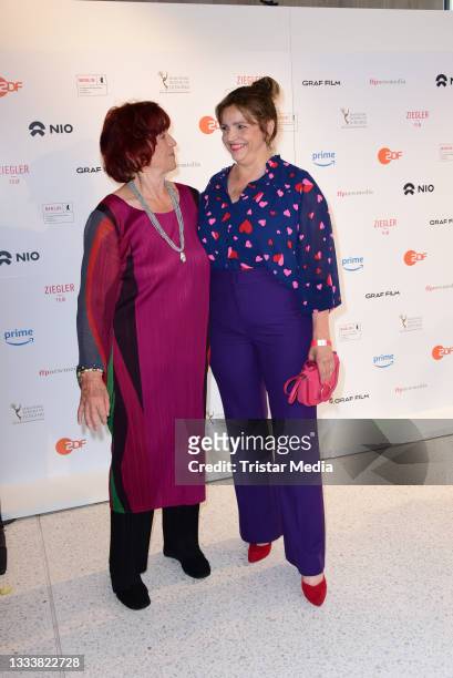 Regina Ziegler and Rebecca Immanuel at the iEmmy Award Cocktail Prolonge at NIO House Berlin on June 29, 2023 in Berlin, Germany.