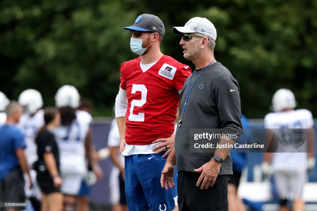 Indianapolis Colts Training Camp Practice With Carolina Panthers
