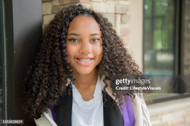 back to school first day registration - african american teenager stock pictures, royalty-free photos & images