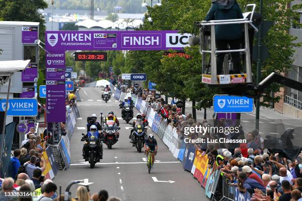 Kristen Faulkner of United States and Team Tibco - Silicon Valley Bank in the Breakaway during the 7th Ladies Tour Of Norway 2021, Stage 1 a 141,5km...