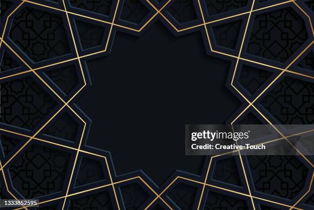 gold detailed elegance background - islamic new year stock illustrations