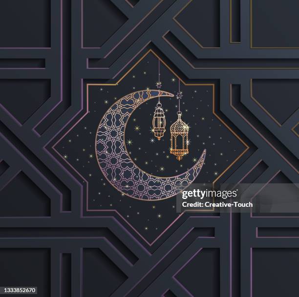 islamic textured backgrounds - eid ul fitr stock illustrations