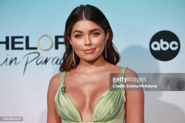 Hannah Ann Sluss attends ABC's "Bachelor In Paradise" And "The Ultimate Surfer" Premiere at Fairmont Miramar - Hotel & Bungalows on August 12, 2021...