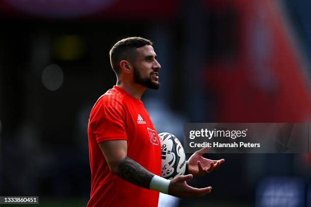 Perenara of the New Zealand All Blacks during the captain's run at Eden Park on August 13, 2021 in Auckland, New Zealand.