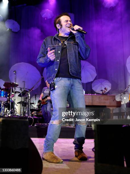 Adam Duritz of The Counting Crows performs at FirstBank Amphitheater on August 12, 2021 in Franklin, Tennessee.