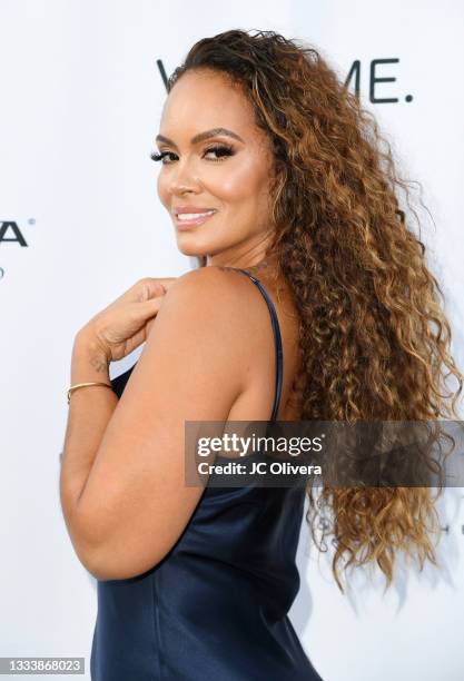 Evelyn Lozada attends Twila True Fine Jewelry & Watches Annual Tropical Summer Soiree at Twila True Fine Jewelry & Watches on August 12, 2021 in...