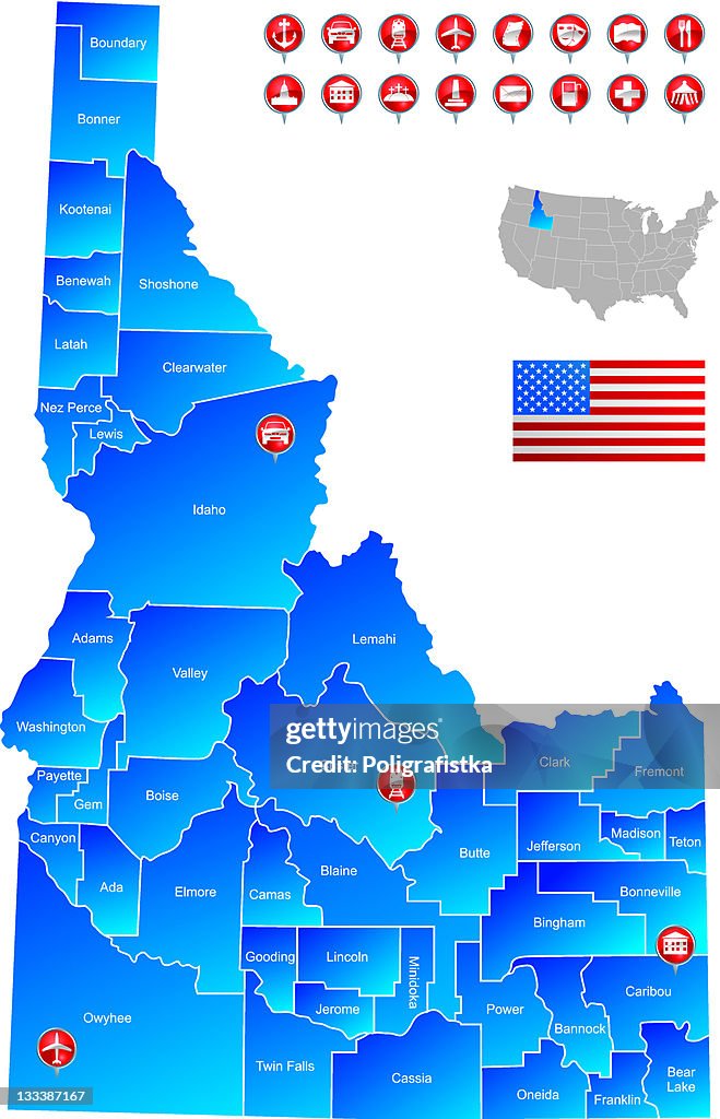 Map of Idaho