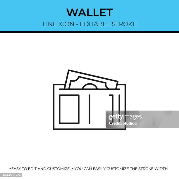 wallet single line symbol - pocket square stock-grafiken, -clipart, -cartoons und -symbole