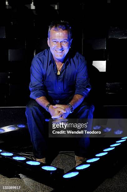 Singer Jimmy Barnes at a video launch for his latest single "Blue Hotel" at the Blue Hotel on February 19, 2008 in Sydney, Australia.