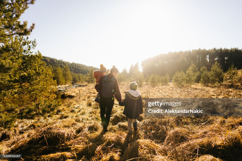 Exploring beautiful outdoors together