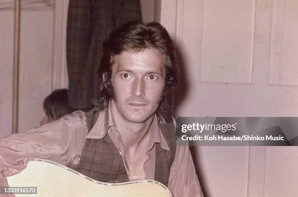 Eric Clapton of Derek and The Dominos, backstage before the band's live debut at the Lyceum Theatre, London, 14th June 1970.