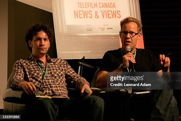 Producer Corey Marr and Chief operating officer Bill Holsiuger-Robinson at The 32nd Toronto International Film Festival "Social Networks" Telefilm...