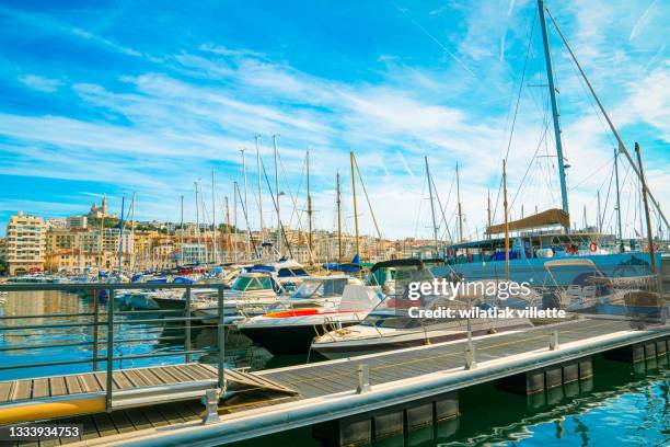 beautiful harbour view in marseille. - alpha channel stock pictures, royalty-free photos & images