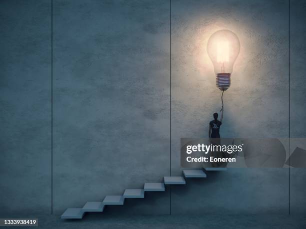 big idea concept - ladder of success stock pictures, royalty-free photos & images