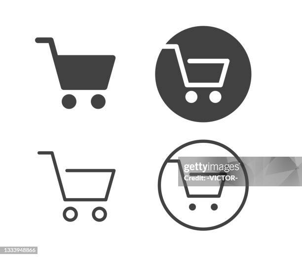 ilustrações, clipart, desenhos animados e ícones de carrinho de compras - ícones de ilustração - shopping cart