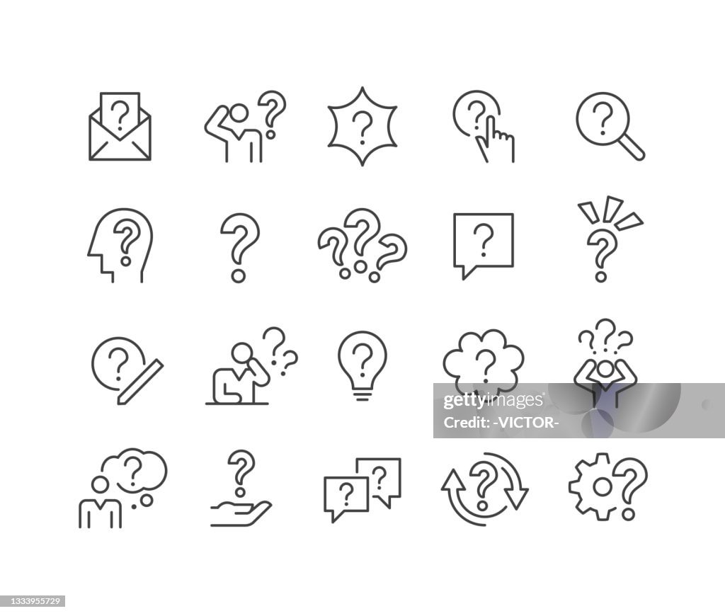 Question Icons - Classic Line Series