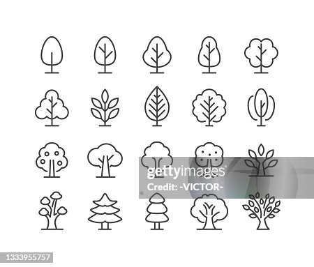 Iconos de árbol - Classic Line Series Iconos de árbol - Classic Line Series