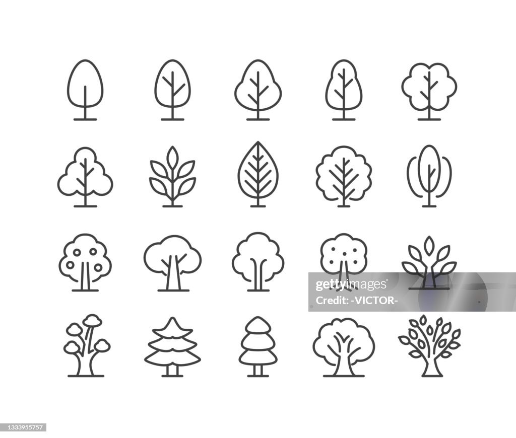 Tree Icons - Classic Line Series