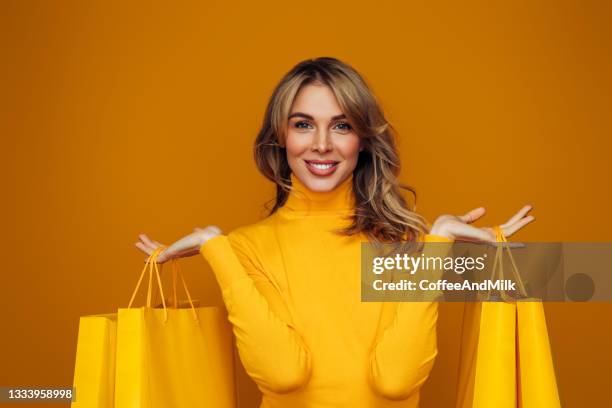 just picked up a few things online - fashion shopping stockfoto's en -beelden