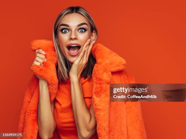 beautiful emotional woman - clothing fashion outrageous stock pictures, royalty-free photos & images