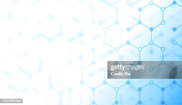 illustrations, cliparts, dessins animés et icônes de résumé du contexte de la molécule scientifique - science