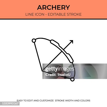 Archery Thin Line Icon Archery Thin Line Icon