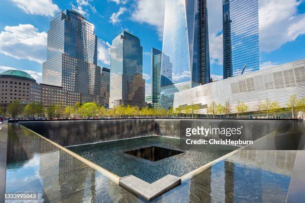 ground zero memorial, new york city, usa - patriot day stock pictures, royalty-free photos & images