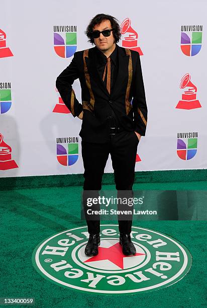 Musician Max Capote arrives at the 12th annual Latin GRAMMY Awards at the Mandalay Bay Resort & Casino on November 10, 2011 in Las Vegas, Nevada.