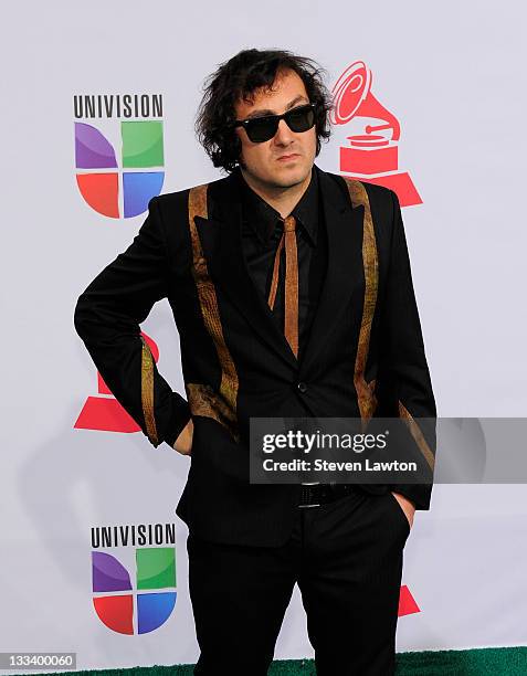 Musician Max Capote arrives at the 12th annual Latin GRAMMY Awards at the Mandalay Bay Resort & Casino on November 10, 2011 in Las Vegas, Nevada.