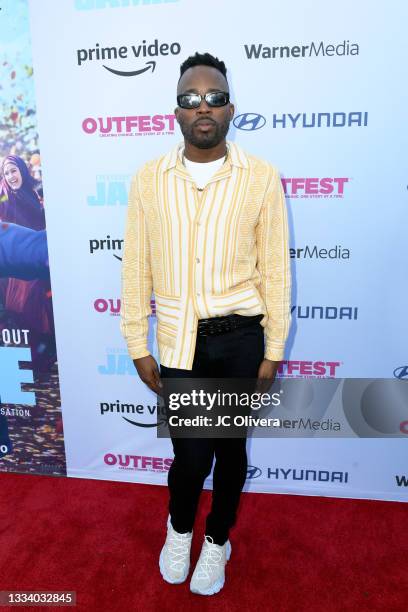 Enyce Smith attends the Opening Night Premiere of "Everybody's Talking About Jamie" during the 2021 Outfest Los Angeles LGBTQ Film Festival at...