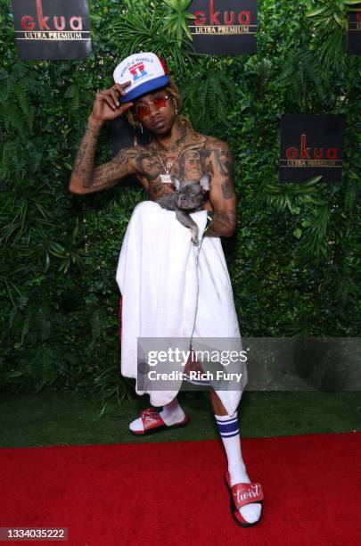 Lil Twist attends Lil Wayne's UPROAR Hip Hop Festival at Los Angeles Memorial Coliseum on August 13, 2021 in Los Angeles, California.