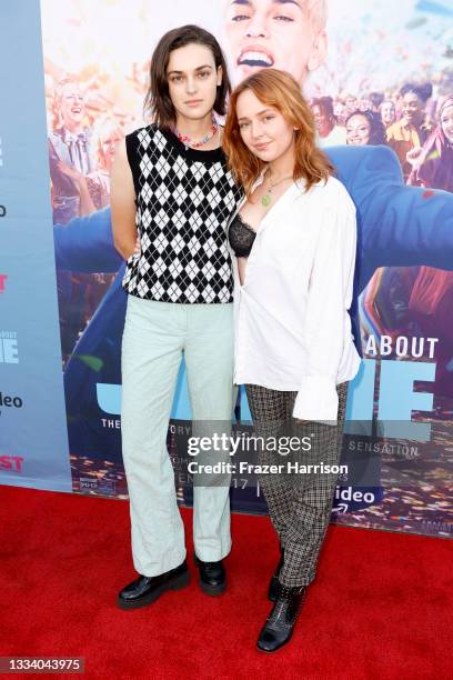 Ava Capri and Alexis G. Zall attend the Opening Night Premiere of "Everybody's Talking About Jamie" during the 2021 Outfest Los Angeles LGBTQ Film...