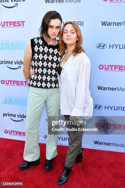 Ava Capri and Alexis G. Zall attend the Opening Night Premiere of "Everybody's Talking About Jamie" during the 2021 Outfest Los Angeles LGBTQ Film...