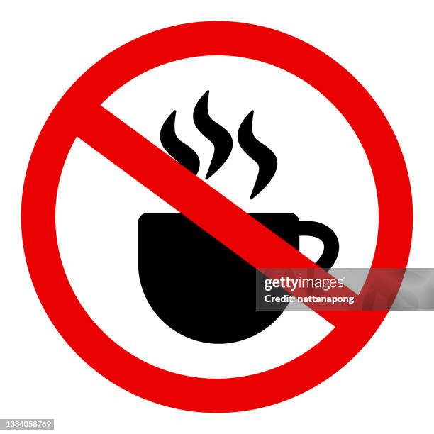 illustrazioni stock, clip art, cartoni animati e icone di tendenza di nessun segno di caffè o simbolo - bevanda calda