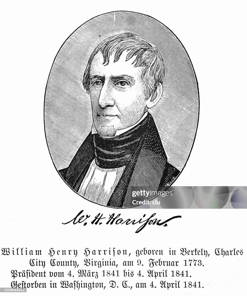Us President William Henry Harrison High-Res Vector Graphic - Getty Images