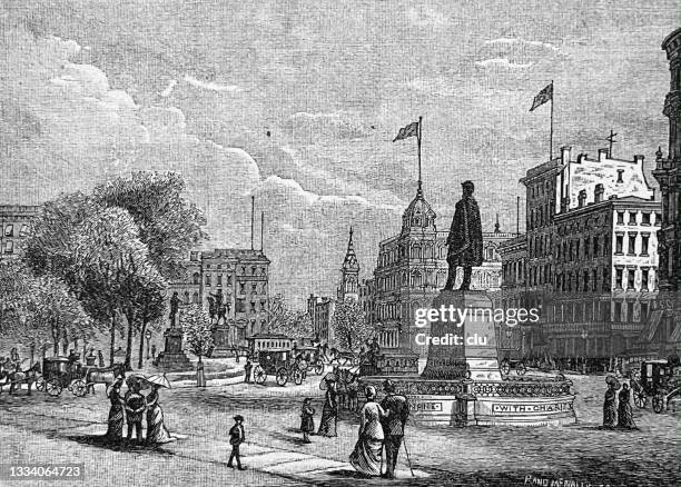 new york union square - union square stock illustrations