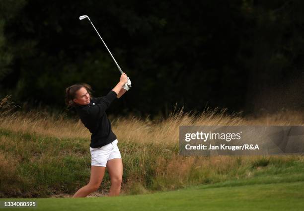 Beth Coulter of Kirkistown Castle in action during the Final of the R&A Girls Amateur Championship at Fulford Golf Club on August 14, 2021 in York,...