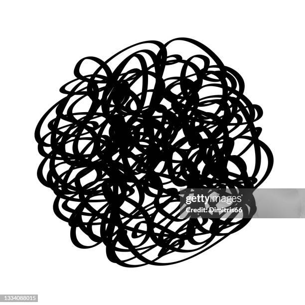 hand drawn scribble - impossible circle stock illustrations