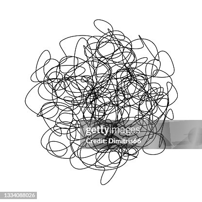 Linha de doodle isolada em fundo branco Linha de doodle isolada em fundo branco