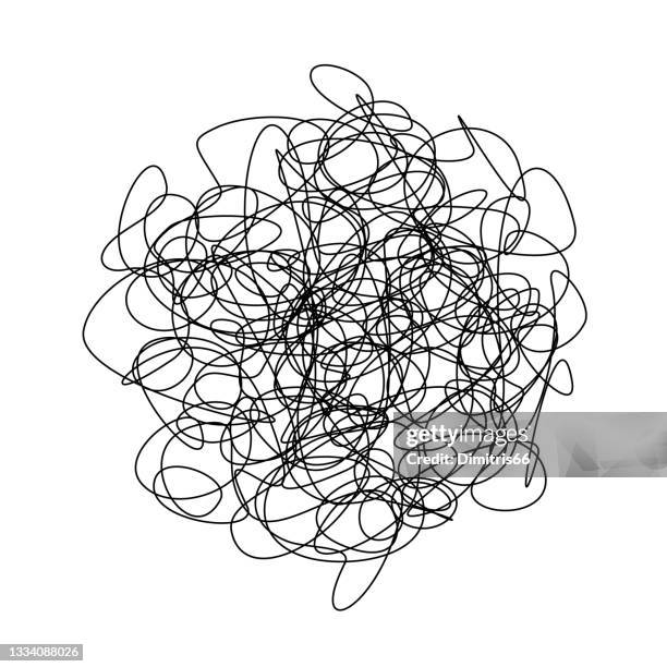 doodle line isolated on white background - scruffy stock illustrations