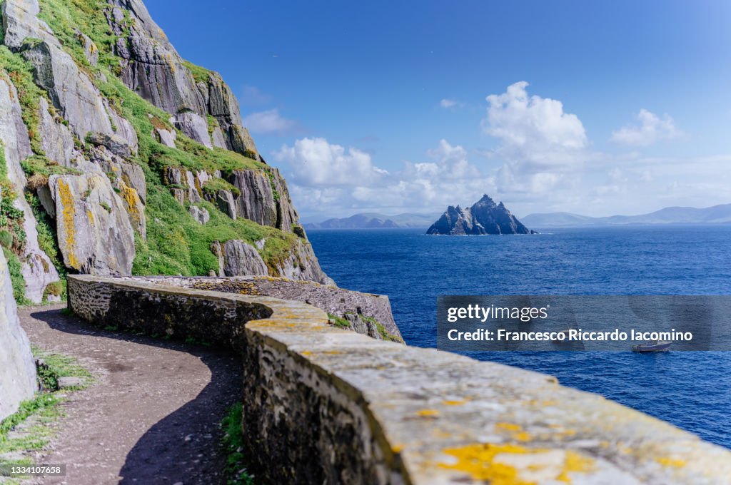 Path to Monastic settlement, Skellig Michael, County Kerry, Ireland