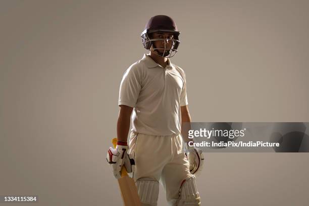 portrait of a batsman - cricket player portrait stock pictures, royalty-free photos & images