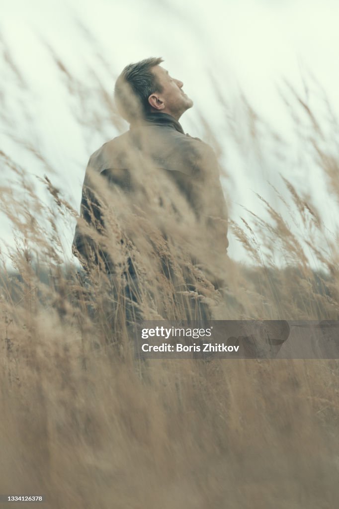 Man standing on the field.