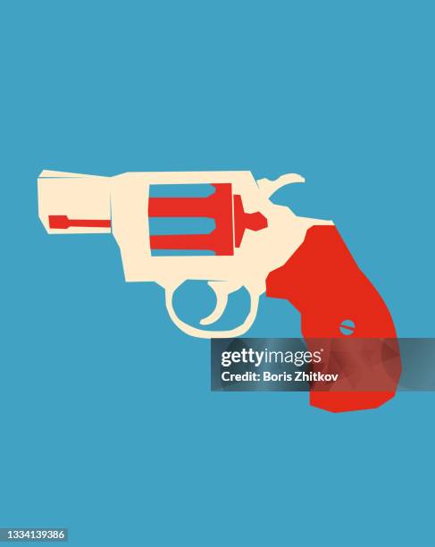 revolver. - handgun illustration stock pictures, royalty-free photos & images