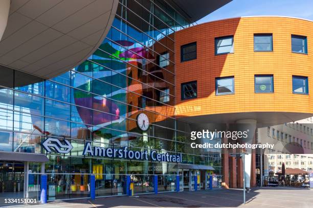 amersfoort central train station - amersfoort netherlands stock pictures, royalty-free photos & images