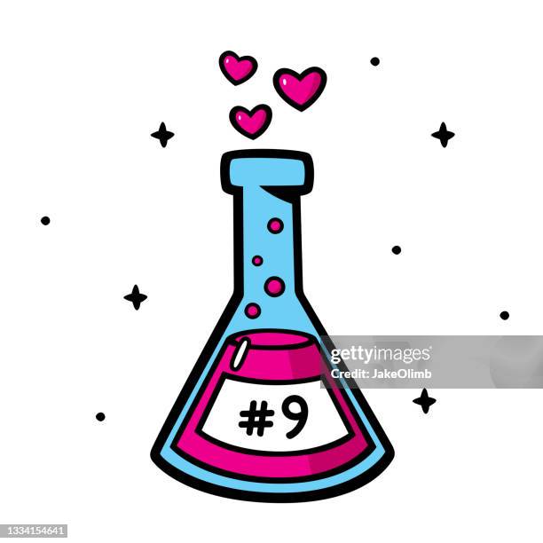 love potion doodle 6 - love potion stock illustrations